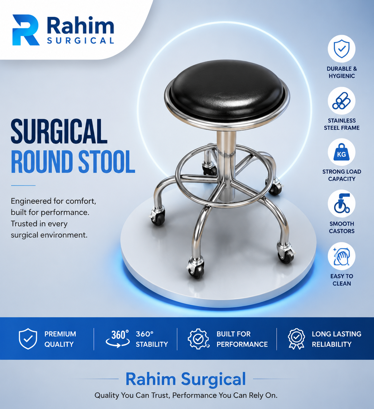 Surgical Stool Black